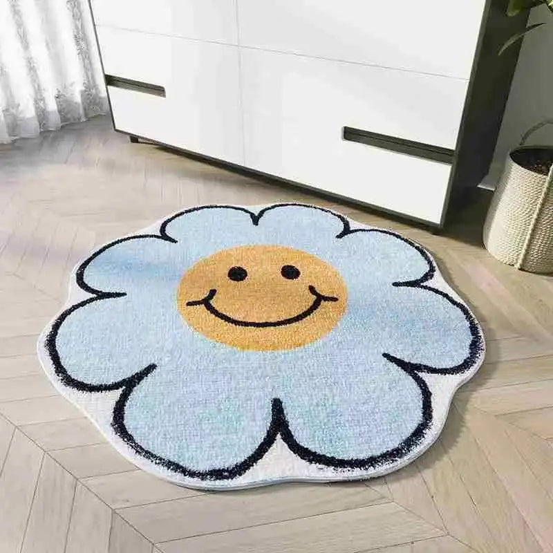 Non-Slip Novelty Flower Rug