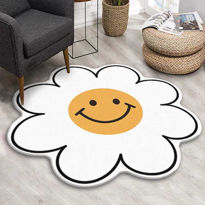 Non-Slip Novelty Flower Rug