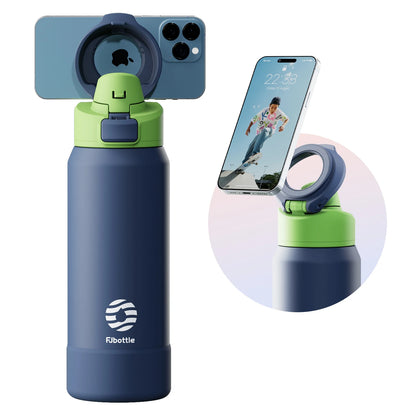 Water Bottle With Magnetic Phone Holder