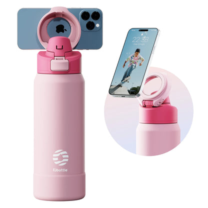 Water Bottle With Magnetic Phone Holder