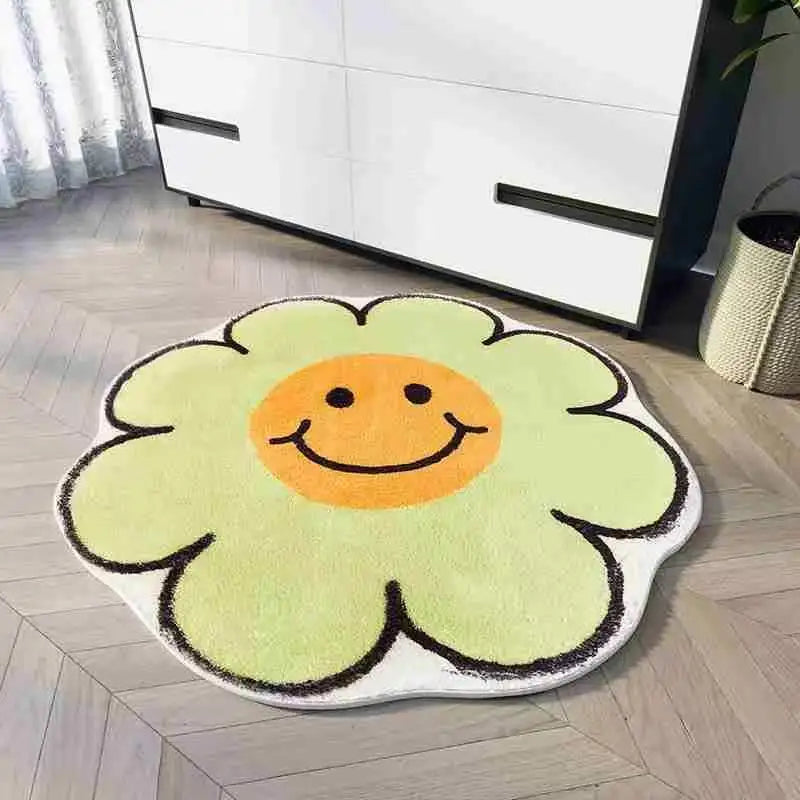 Non-Slip Novelty Flower Rug