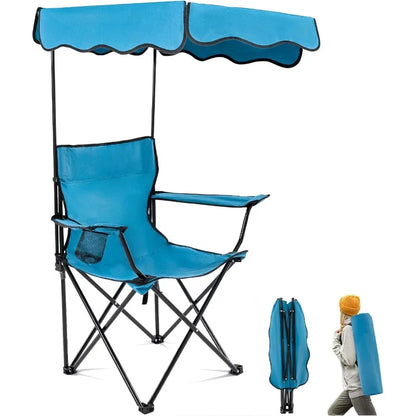 Camping, Beach & Picnic Chair With Sunshade